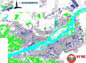 Карта Красноярска 1998 года